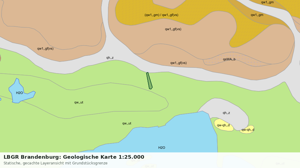Statische Kartenansicht: LBGR Brandenburg: Geologische Karte 1:25.000
