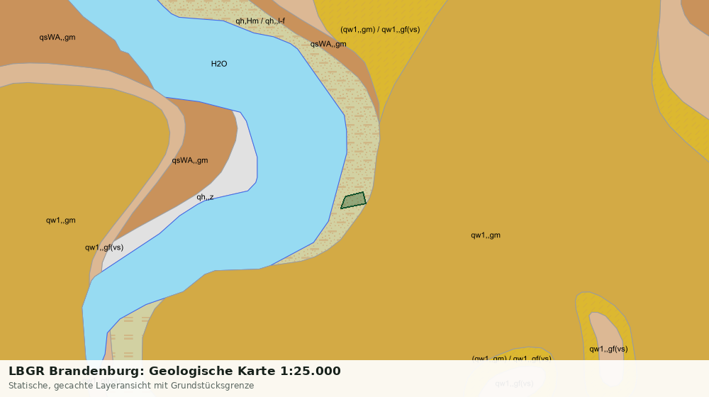 Statische Kartenansicht: LBGR Brandenburg: Geologische Karte 1:25.000