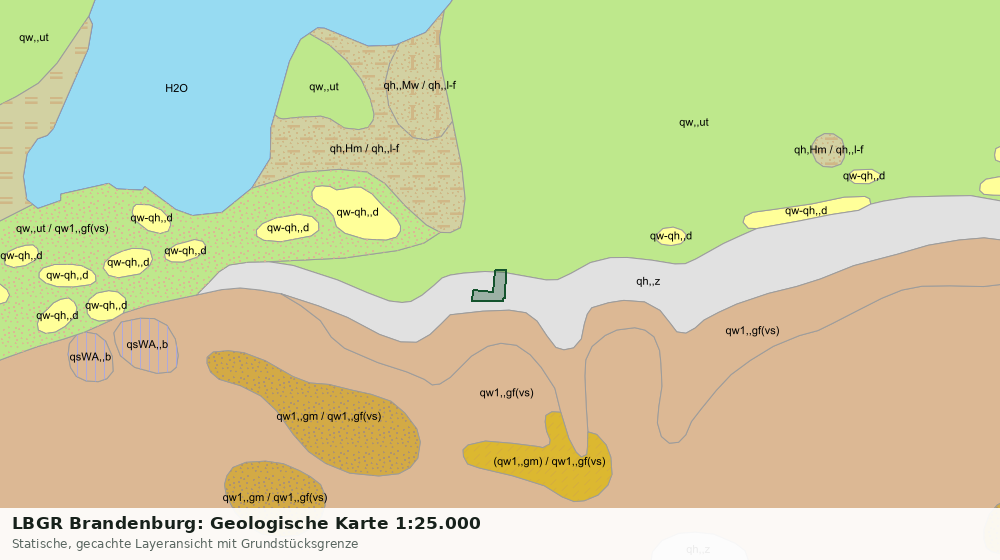 Statische Kartenansicht: LBGR Brandenburg: Geologische Karte 1:25.000