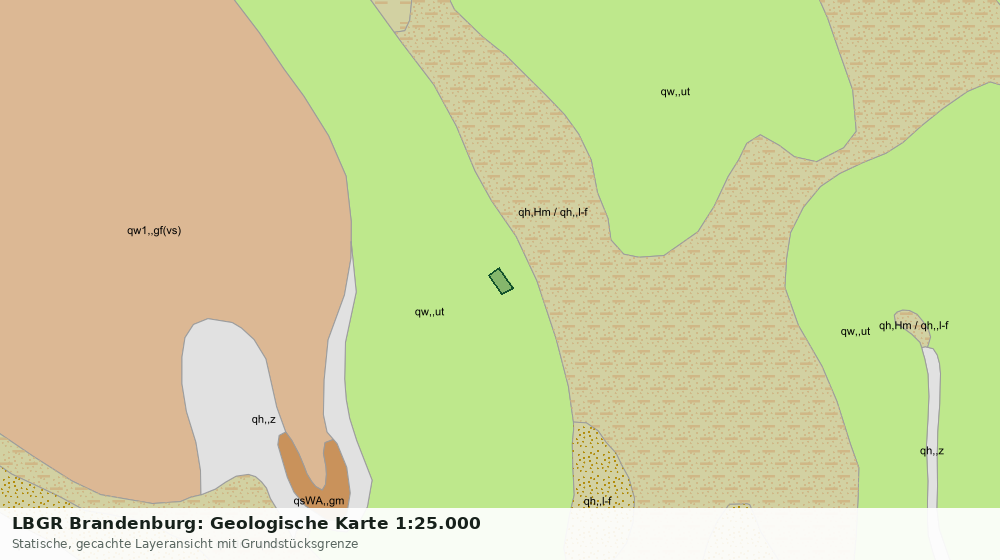 Statische Kartenansicht: LBGR Brandenburg: Geologische Karte 1:25.000
