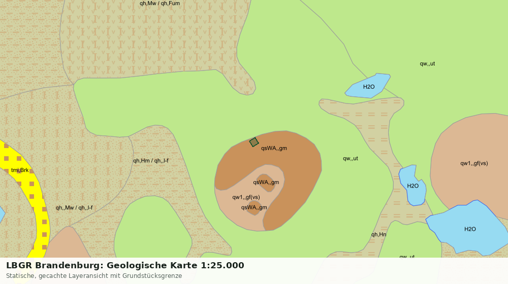 Statische Kartenansicht: LBGR Brandenburg: Geologische Karte 1:25.000
