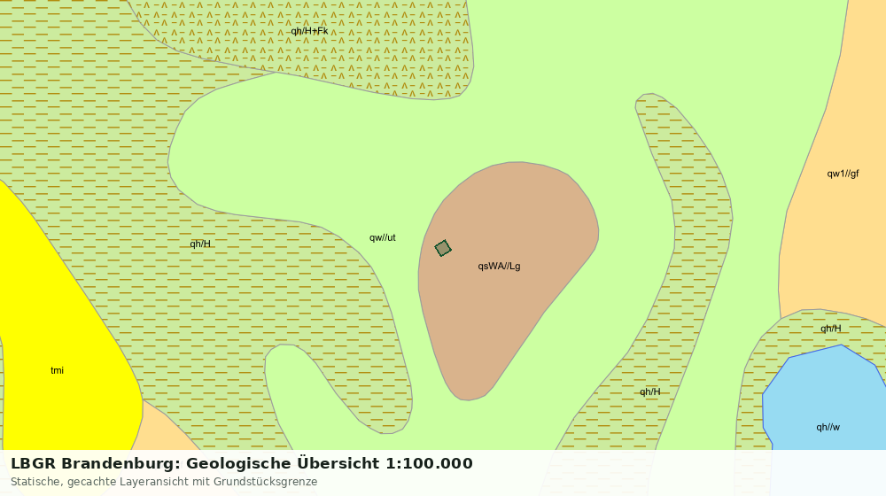 Statische Kartenansicht: LBGR Brandenburg: Geologische Übersicht 1:100.000