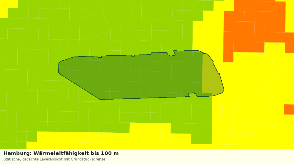Statische Kartenansicht: Hamburg: Wärmeleitfähigkeit bis 100 m