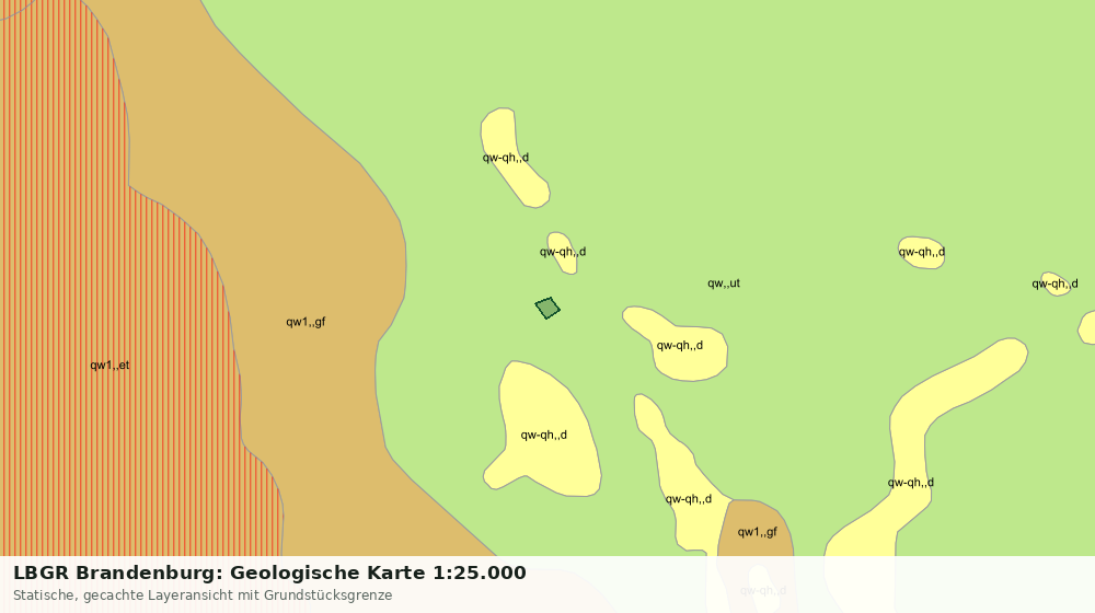Statische Kartenansicht: LBGR Brandenburg: Geologische Karte 1:25.000