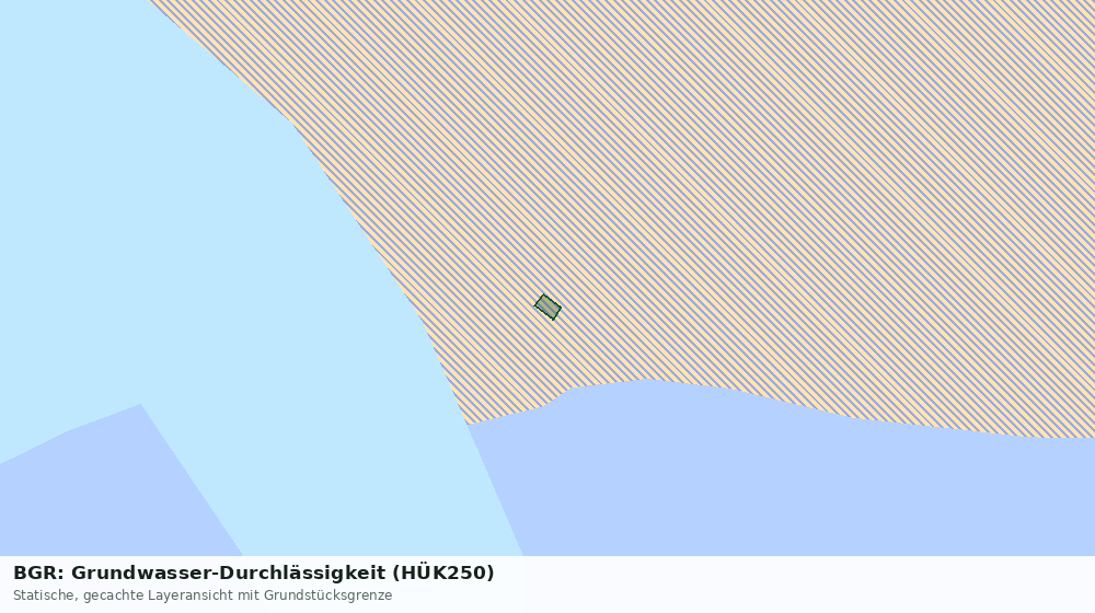 Statische Kartenansicht: BGR: Grundwasser-Durchlässigkeit (HÜK250)