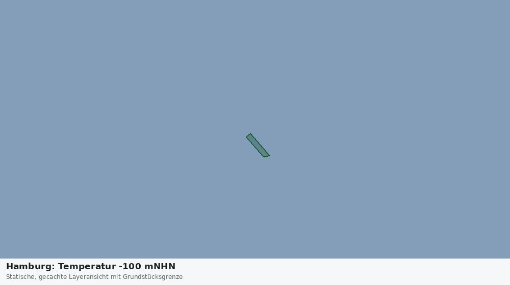Statische Kartenansicht: Hamburg: Temperatur -100 mNHN