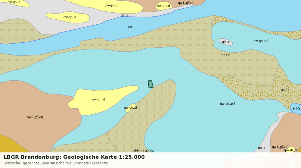 Statische Kartenansicht: LBGR Brandenburg: Geologische Karte 1:25.000