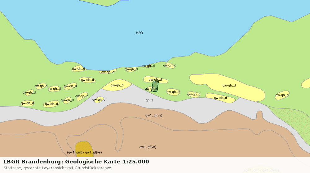 Statische Kartenansicht: LBGR Brandenburg: Geologische Karte 1:25.000