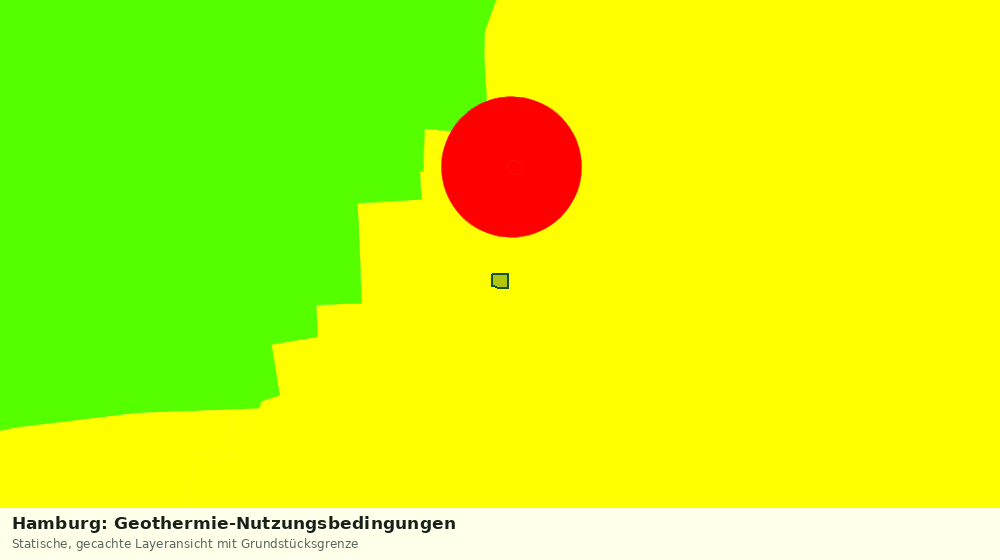Statische Kartenansicht: Hamburg: Geothermie-Nutzungsbedingungen