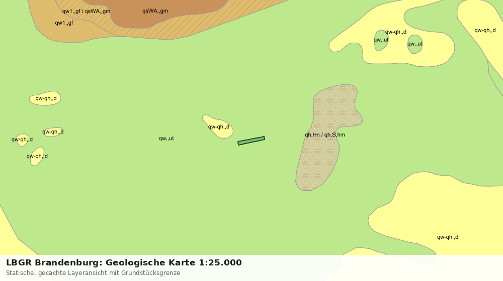 Statische Kartenansicht: LBGR Brandenburg: Geologische Karte 1:25.000