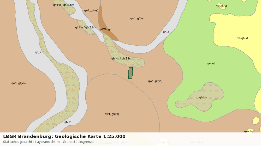 Statische Kartenansicht: LBGR Brandenburg: Geologische Karte 1:25.000