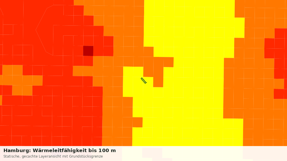 Statische Kartenansicht: Hamburg: Wärmeleitfähigkeit bis 100 m