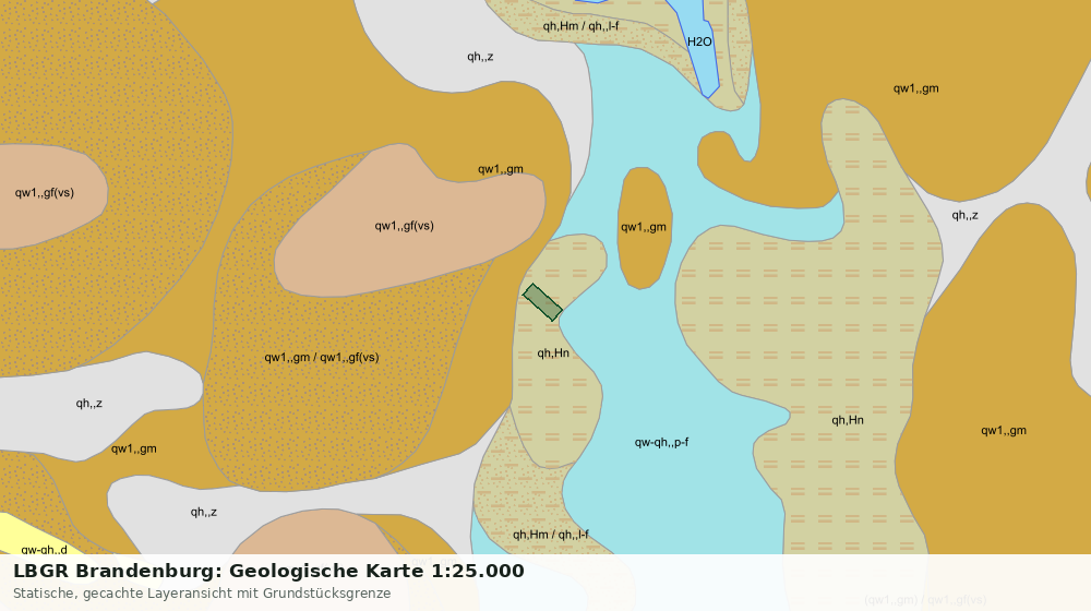 Statische Kartenansicht: LBGR Brandenburg: Geologische Karte 1:25.000