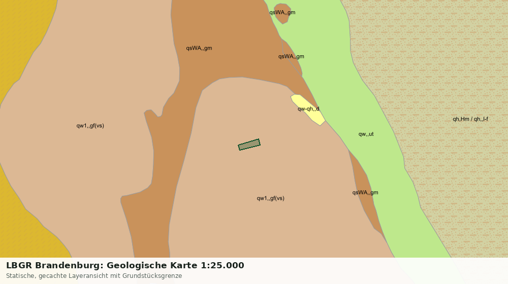 Statische Kartenansicht: LBGR Brandenburg: Geologische Karte 1:25.000