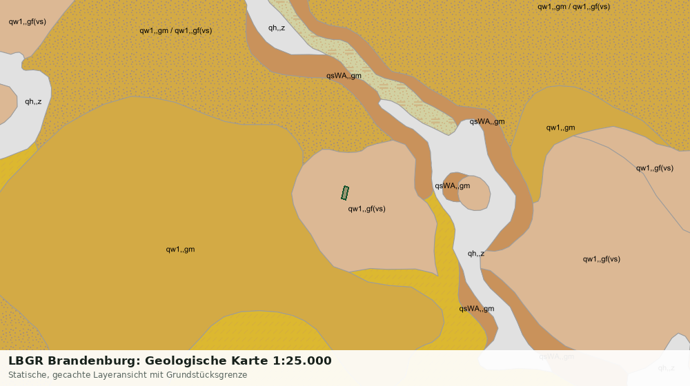 Statische Kartenansicht: LBGR Brandenburg: Geologische Karte 1:25.000