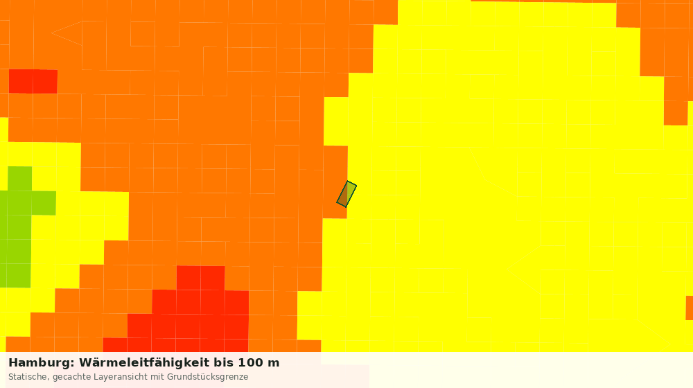 Statische Kartenansicht: Hamburg: Wärmeleitfähigkeit bis 100 m