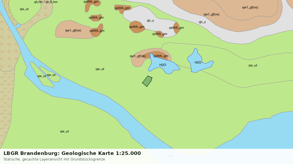 Statische Kartenansicht: LBGR Brandenburg: Geologische Karte 1:25.000