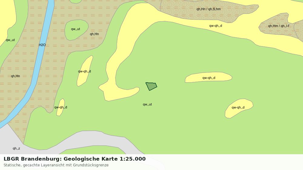 Statische Kartenansicht: LBGR Brandenburg: Geologische Karte 1:25.000