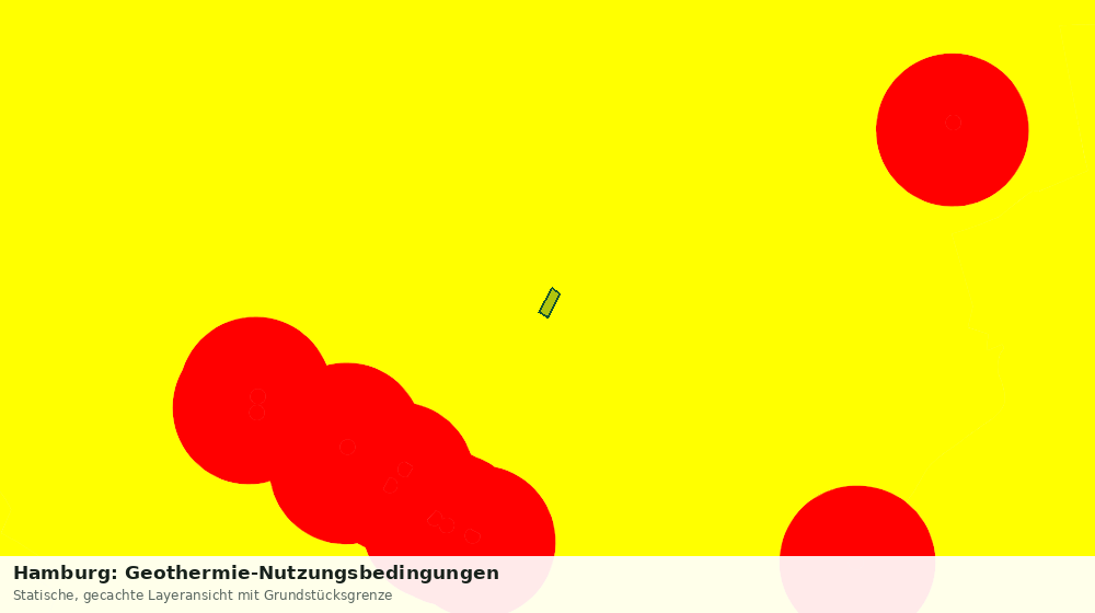 Statische Kartenansicht: Hamburg: Geothermie-Nutzungsbedingungen