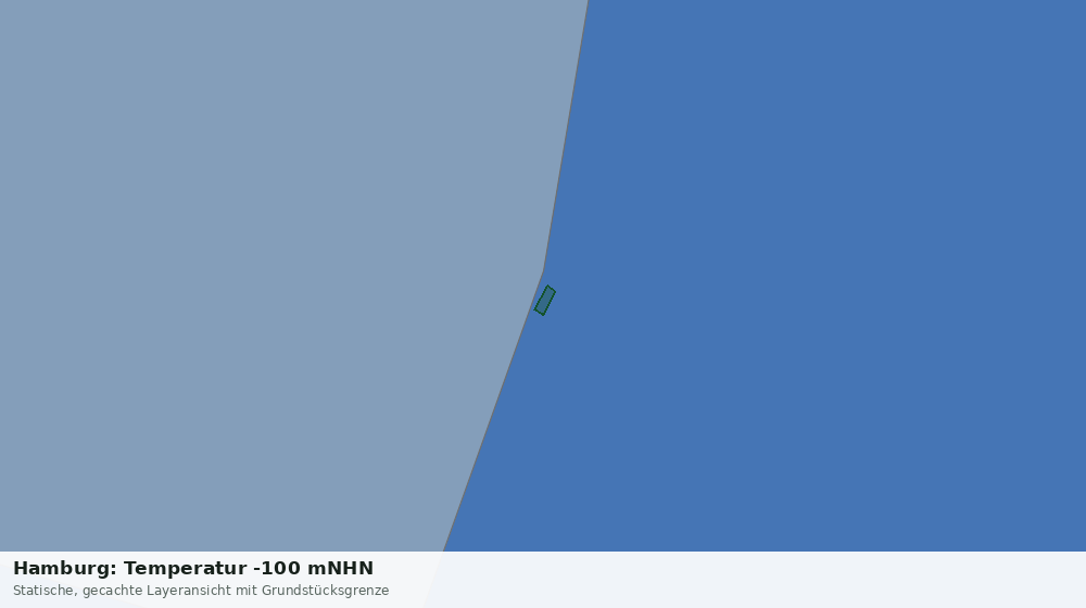 Statische Kartenansicht: Hamburg: Temperatur -100 mNHN