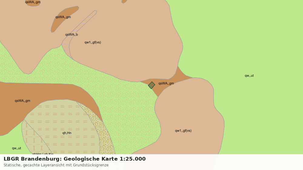 Statische Kartenansicht: LBGR Brandenburg: Geologische Karte 1:25.000