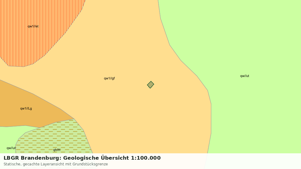 Statische Kartenansicht: LBGR Brandenburg: Geologische Übersicht 1:100.000