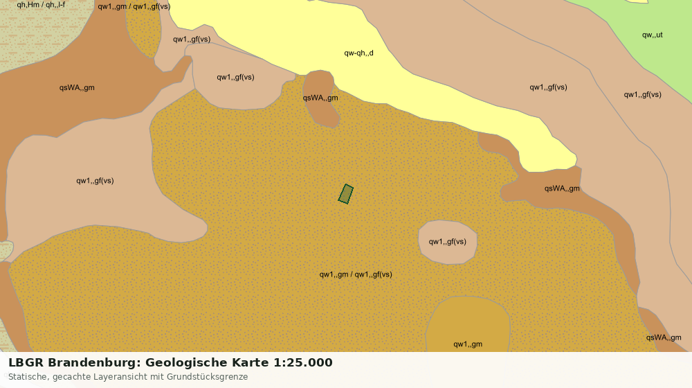 Statische Kartenansicht: LBGR Brandenburg: Geologische Karte 1:25.000