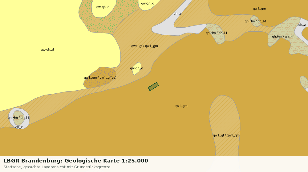 Statische Kartenansicht: LBGR Brandenburg: Geologische Karte 1:25.000