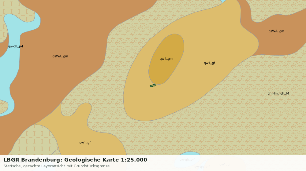 Statische Kartenansicht: LBGR Brandenburg: Geologische Karte 1:25.000