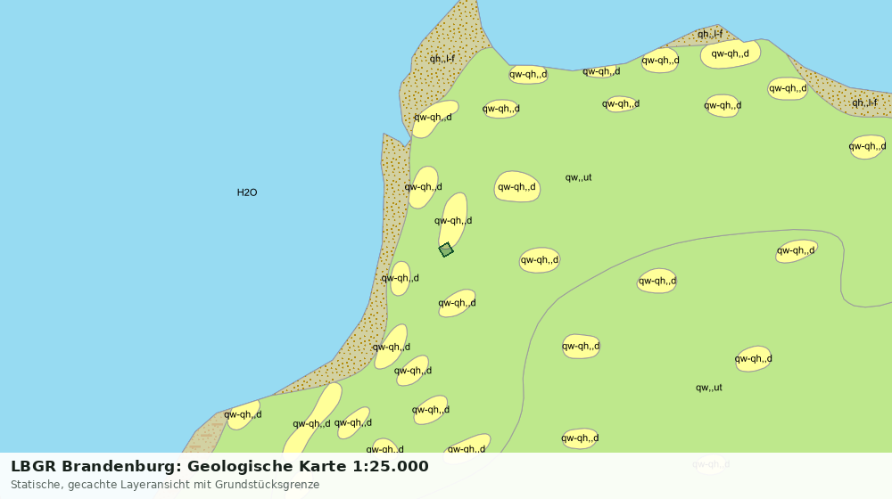 Statische Kartenansicht: LBGR Brandenburg: Geologische Karte 1:25.000