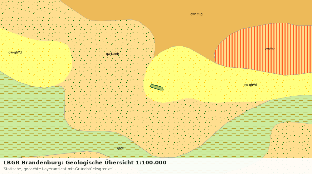 Statische Kartenansicht: LBGR Brandenburg: Geologische Übersicht 1:100.000
