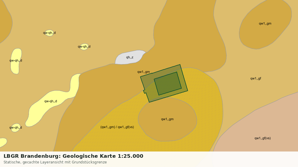 Statische Kartenansicht: LBGR Brandenburg: Geologische Karte 1:25.000