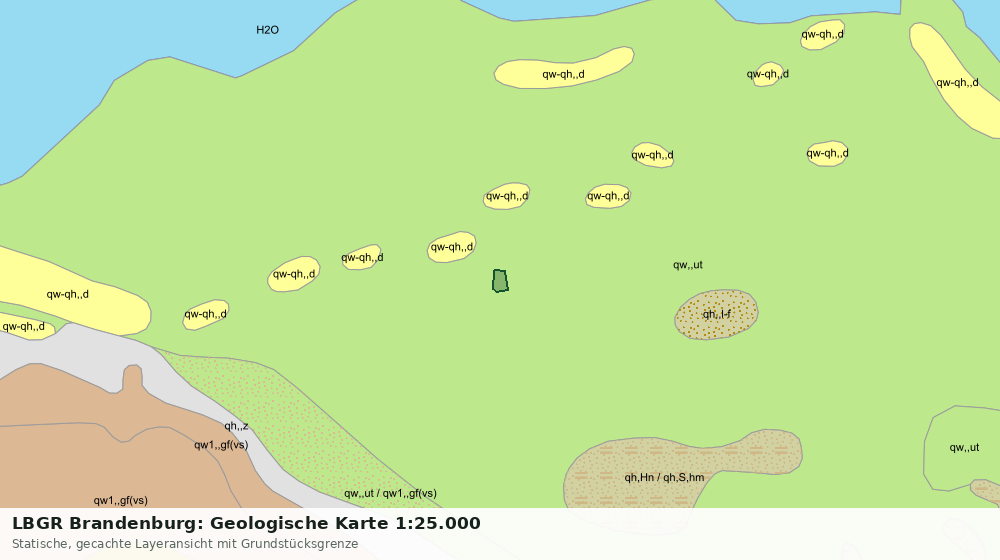 Statische Kartenansicht: LBGR Brandenburg: Geologische Karte 1:25.000