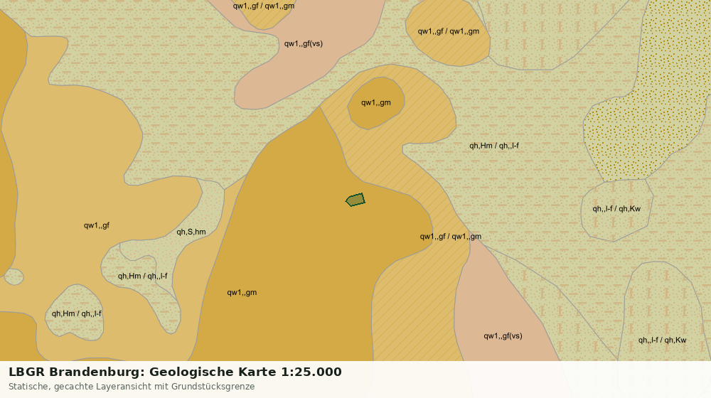 Statische Kartenansicht: LBGR Brandenburg: Geologische Karte 1:25.000