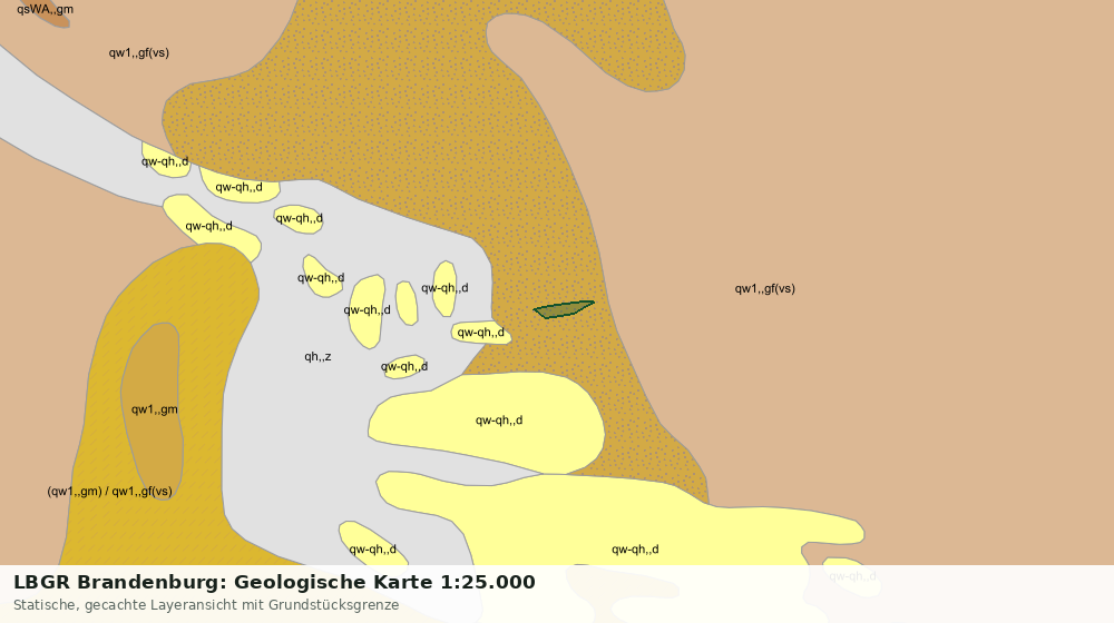 Statische Kartenansicht: LBGR Brandenburg: Geologische Karte 1:25.000