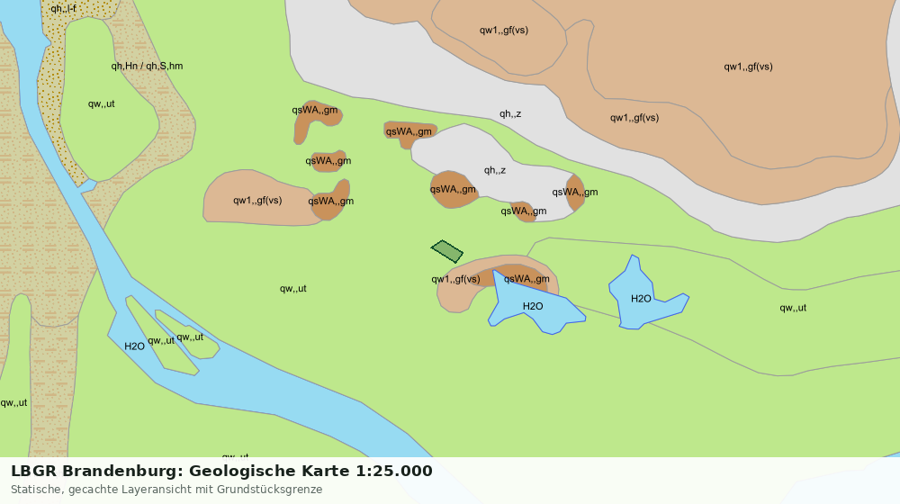 Statische Kartenansicht: LBGR Brandenburg: Geologische Karte 1:25.000