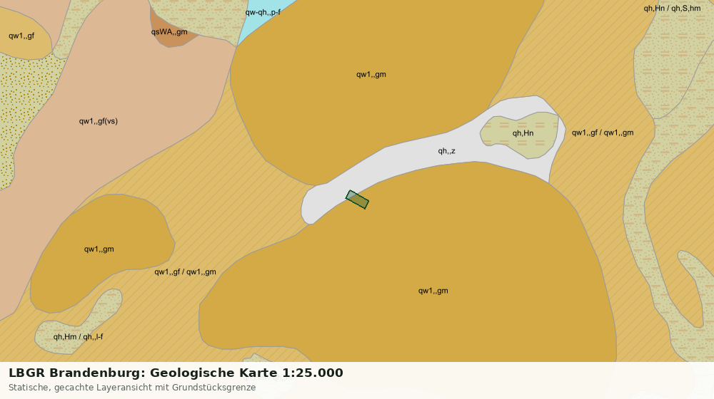 Statische Kartenansicht: LBGR Brandenburg: Geologische Karte 1:25.000