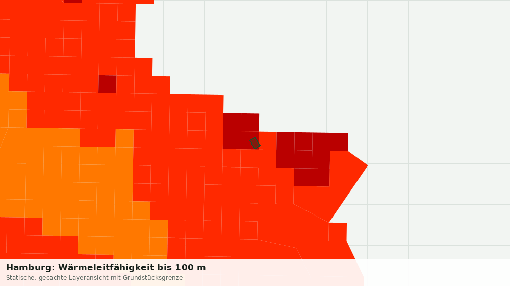 Statische Kartenansicht: Hamburg: Wärmeleitfähigkeit bis 100 m