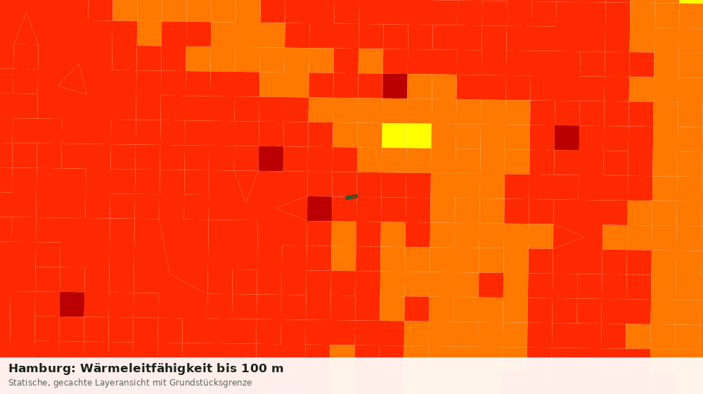 Statische Kartenansicht: Hamburg: Wärmeleitfähigkeit bis 100 m