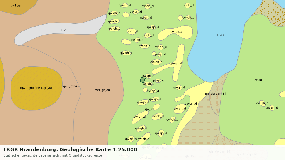 Statische Kartenansicht: LBGR Brandenburg: Geologische Karte 1:25.000