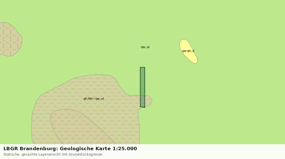 Statische Kartenansicht: LBGR Brandenburg: Geologische Karte 1:25.000