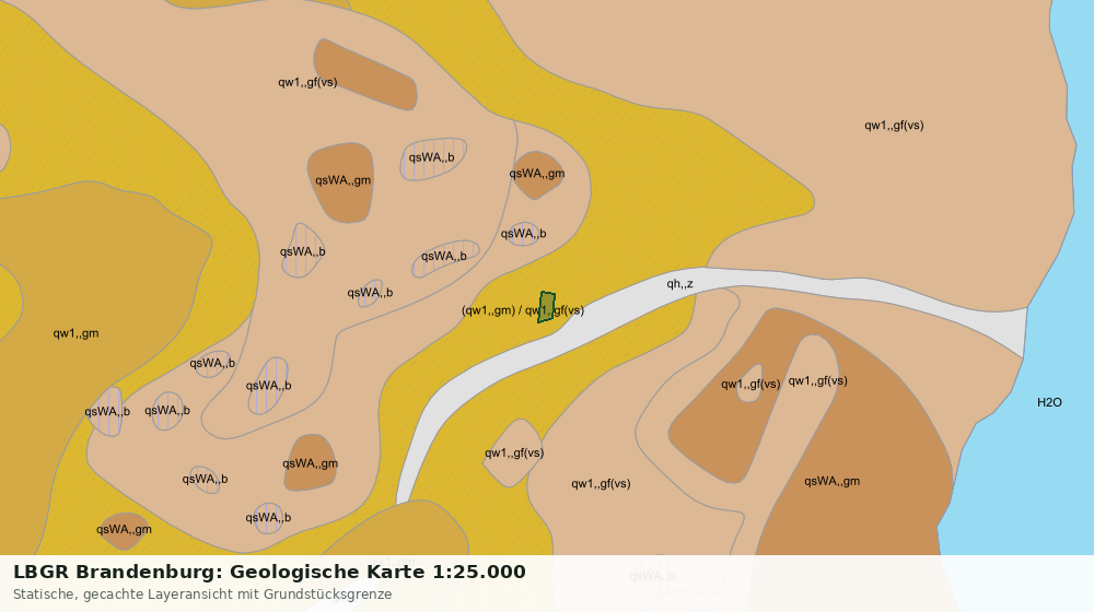 Statische Kartenansicht: LBGR Brandenburg: Geologische Karte 1:25.000