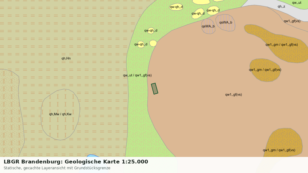 Statische Kartenansicht: LBGR Brandenburg: Geologische Karte 1:25.000