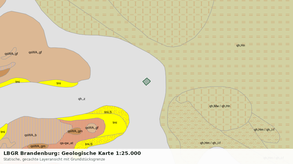 Statische Kartenansicht: LBGR Brandenburg: Geologische Karte 1:25.000
