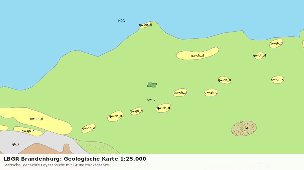 Statische Kartenansicht: LBGR Brandenburg: Geologische Karte 1:25.000