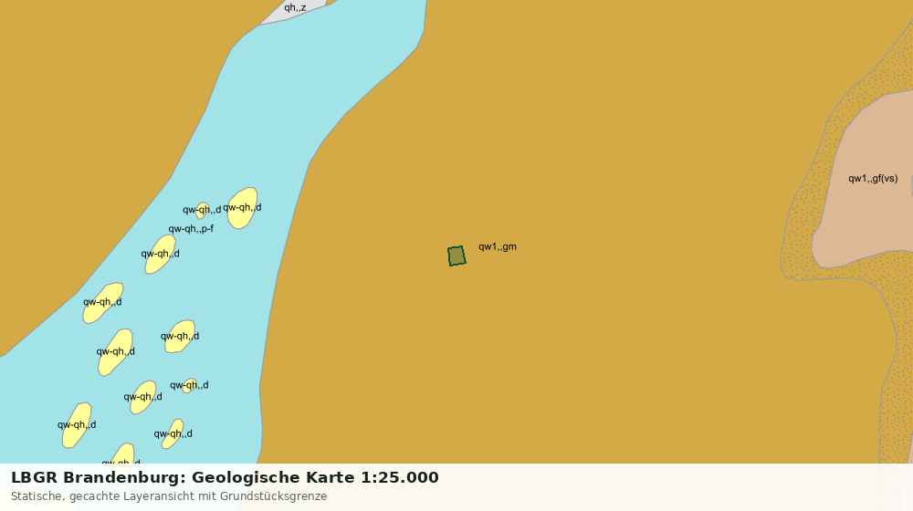 Statische Kartenansicht: LBGR Brandenburg: Geologische Karte 1:25.000