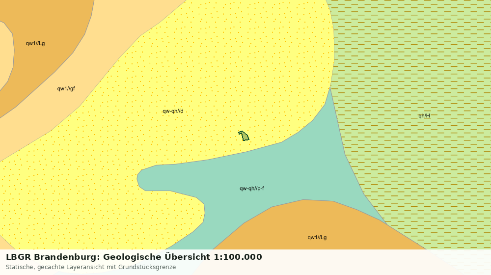 Statische Kartenansicht: LBGR Brandenburg: Geologische Übersicht 1:100.000