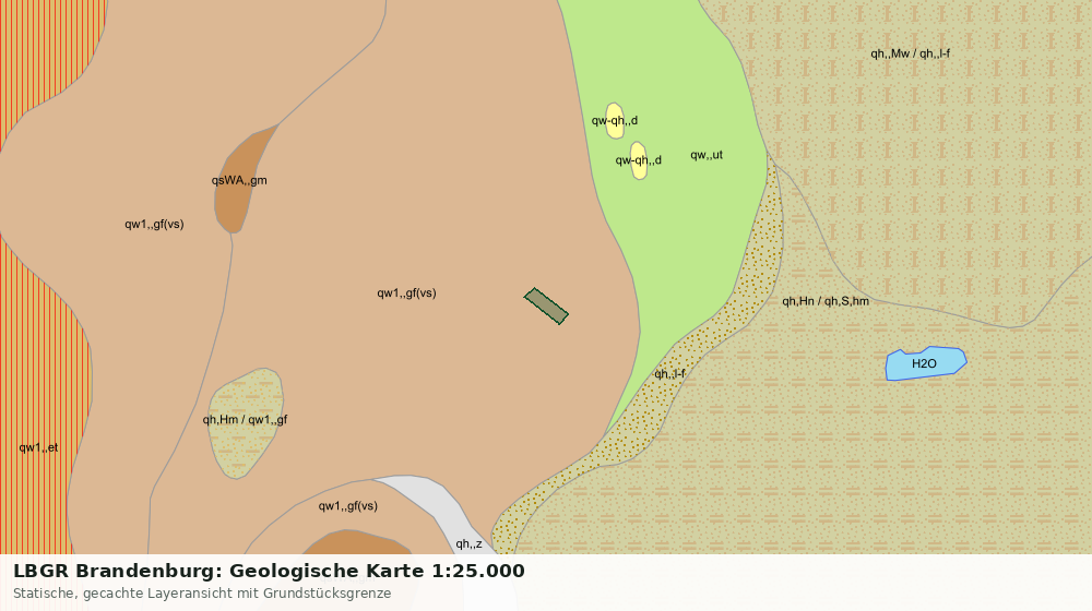 Statische Kartenansicht: LBGR Brandenburg: Geologische Karte 1:25.000