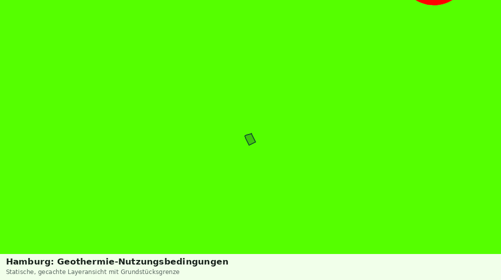 Statische Kartenansicht: Hamburg: Geothermie-Nutzungsbedingungen