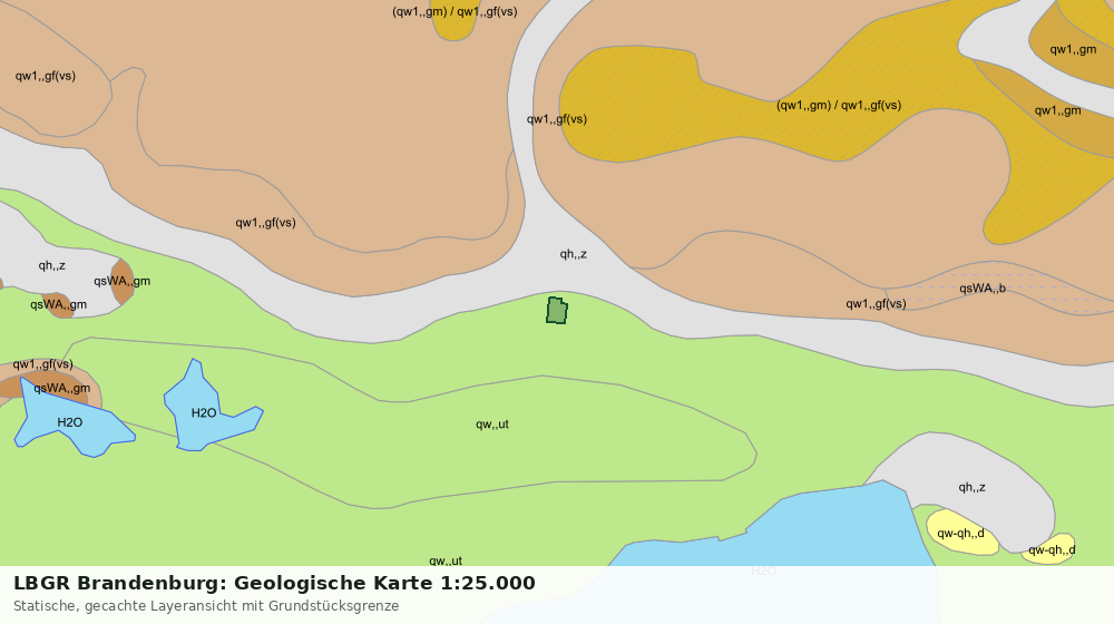 Statische Kartenansicht: LBGR Brandenburg: Geologische Karte 1:25.000